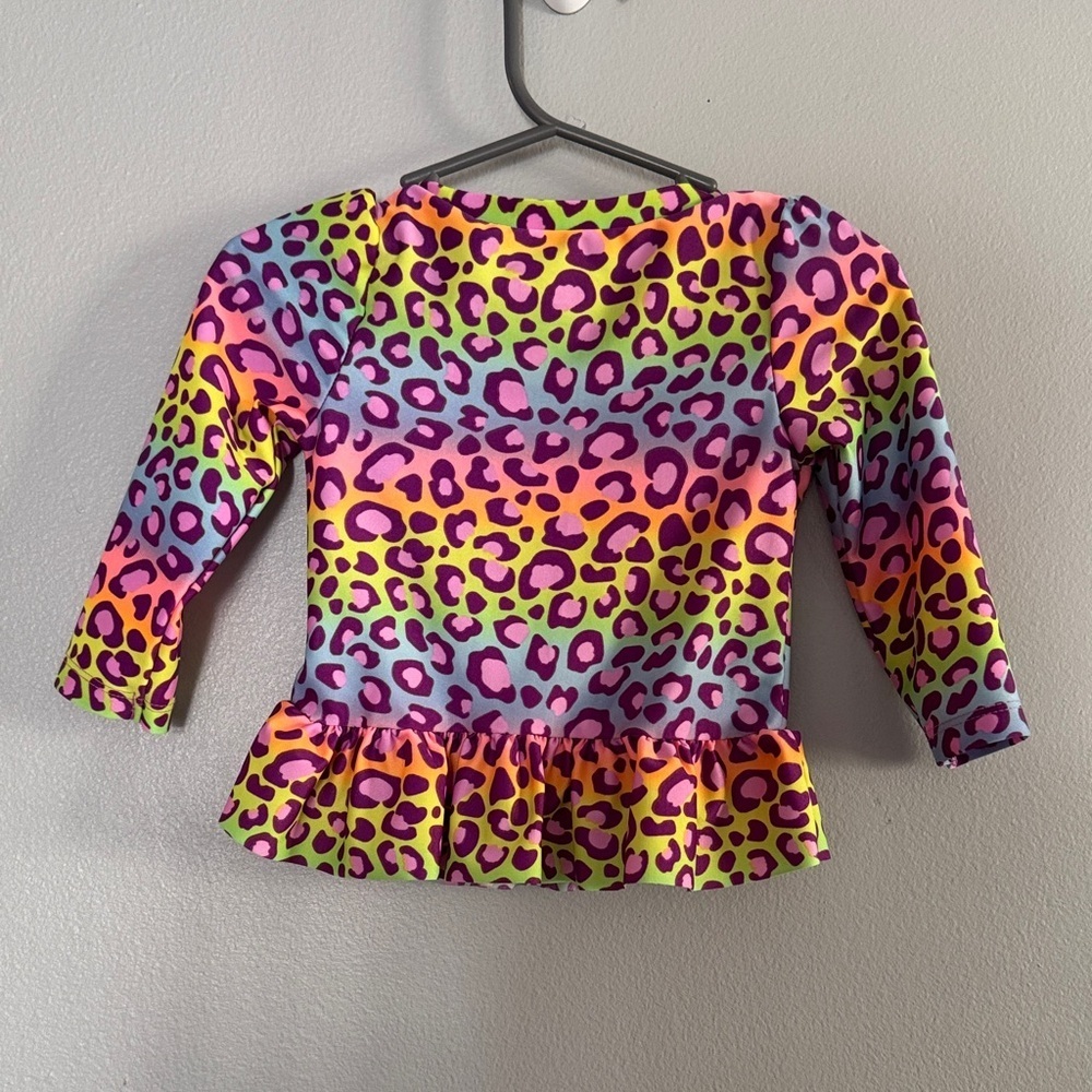 Colorful Leopard Print Long Sleeve Rashguard - Picture 4 of 4